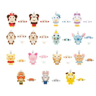 [In Stock] MINISO Disney Squinting Sleepwear Series Plush Keychains Gift Blind Box
