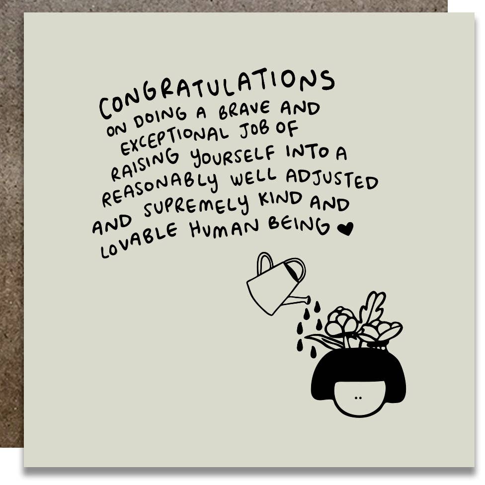 KWOHTATIONS CARDS - Congratulations On Raising Yourself Card Gift Card Kwohtations Cards 