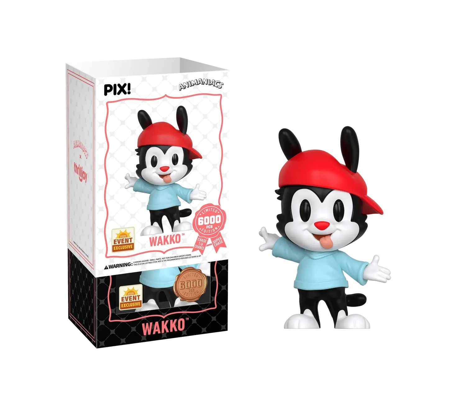 [Thrilljoy] [EXCLUSIVE] Animaniacs - Wakko LE6000 PIX Vinyl Figure (1 in 6 Chance at Chase)