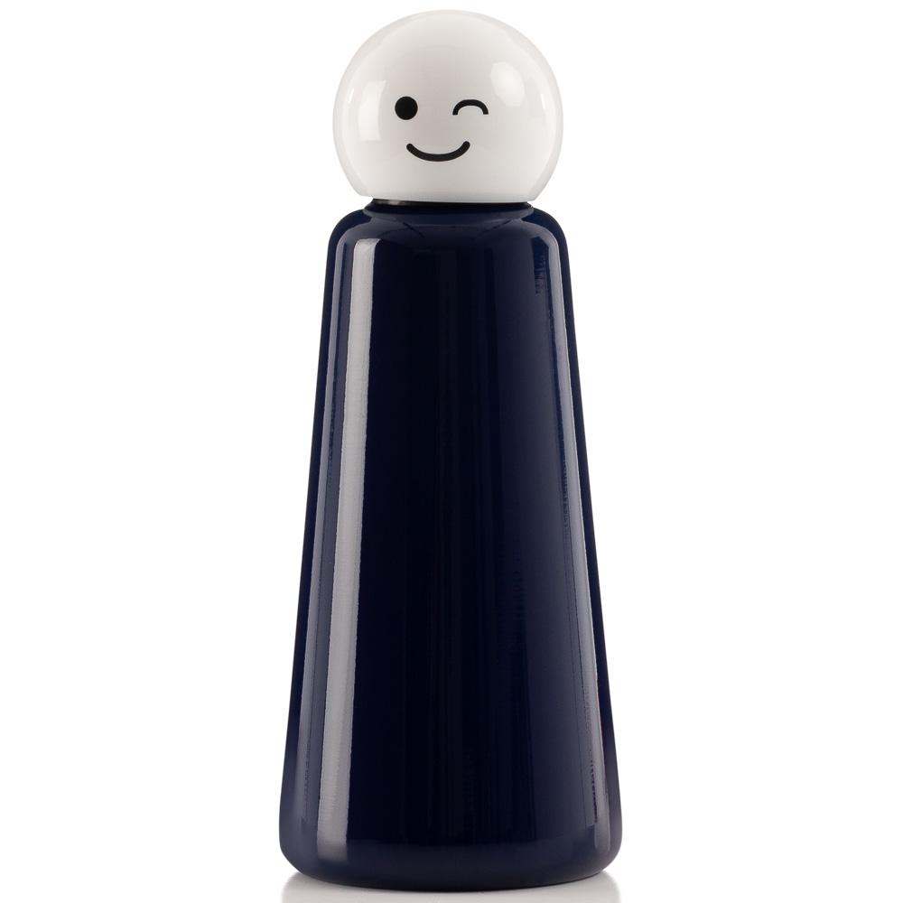 LUND LONDON Skittle Bottle 500ml Drink Bottle Lund London Indigo With White Wink 