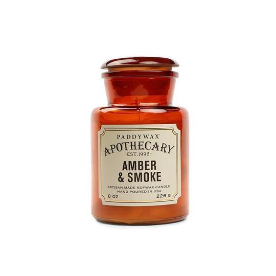 PADDYWAX - Apothecary Amber Glass Candle - Amber & Smoke Candle Paddywax 8oz 