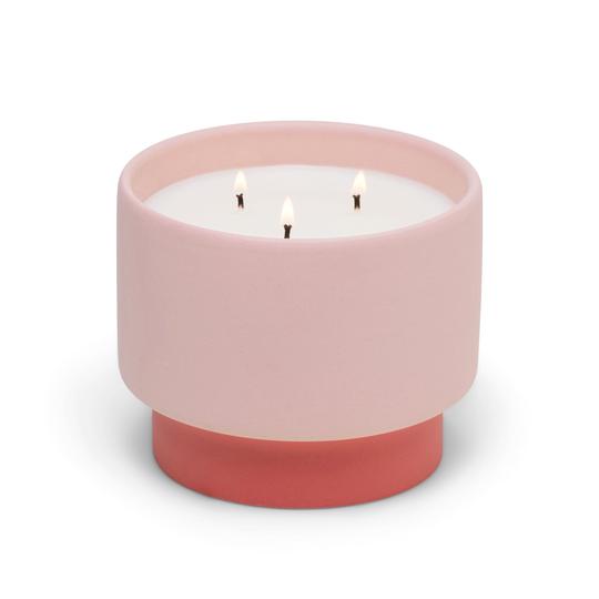 PADDYWAX - Color Block Candle - Pink/Coral - Sparkling Grapefruit Candle Paddywax 