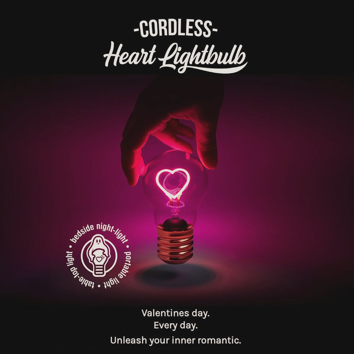 Heart Cordless Lightbulb