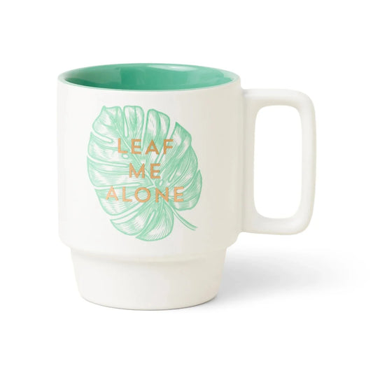 Vintage Sass "Leaf Me Alone" - Ceramic Mug Mug Designworks Ink 