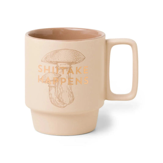 Vintage Sass "Shitake Happens" - Ceramic Mug Mug Designworks Ink 