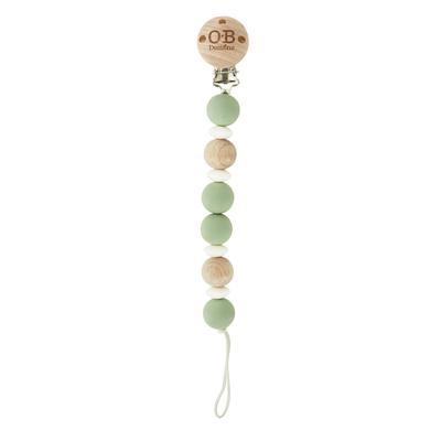 PACIFIER Chain - Eco Friendly Plush O.B. Designs Sage 