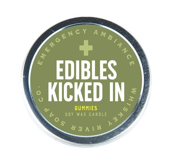 WHISKEY RIVER SOAP CO - Edibles Kicked In Emergency Ambience Travel Tin Candle Whiskey River Soap Co 