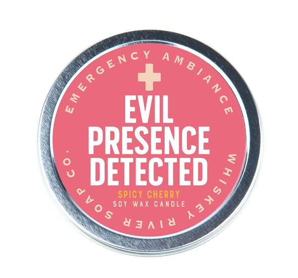 WHISKEY RIVER SOAP CO - Evil Presence Detected Emergency Ambience Travel Tin Candle Whiskey River Soap Co 