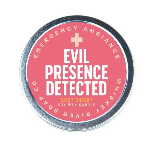 WHISKEY RIVER SOAP CO - Evil Presence Detected Emergency Ambience Travel Tin Candle Whiskey River Soap Co 