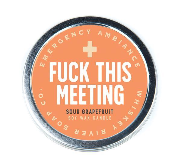 WHISKEY RIVER SOAP CO - Fuck This Meeting Emergency Ambience Travel Tin Candle Whiskey River Soap Co 