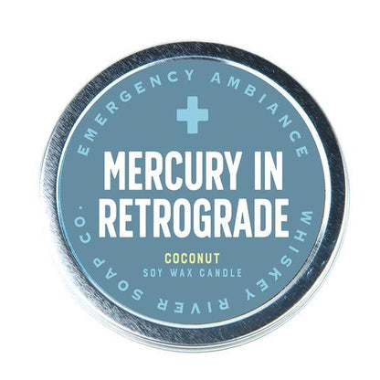 WHISKEY RIVER SOAP CO - Mercury In Retrograde Emergency Ambience Travel Tin Candle Whiskey River Soap Co 