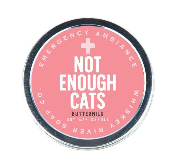 WHISKEY RIVER SOAP CO - Not Enough Cats Emergency Ambience Travel Tin Candle Whiskey River Soap Co 