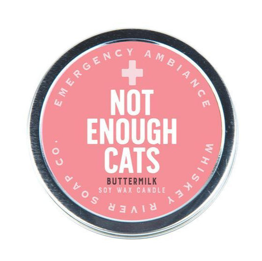 WHISKEY RIVER SOAP CO - Not Enough Cats Emergency Ambience Travel Tin Candle Whiskey River Soap Co 