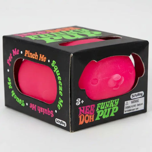 Schylling Nee-Doh Funky Pup Squishy: Pink