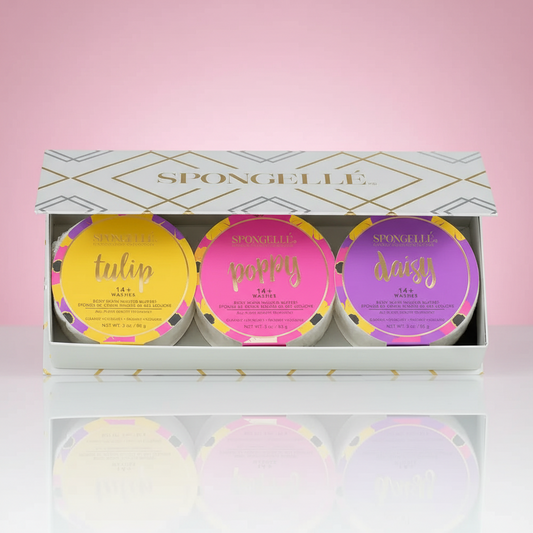 SPONGELLE Flower Child Trio - Poppy & Daisy & Tulip Body Wash Spongelle 