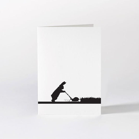 HAMMADE Mowing Rabbit Card Greeting & Note Cards HAM Made 