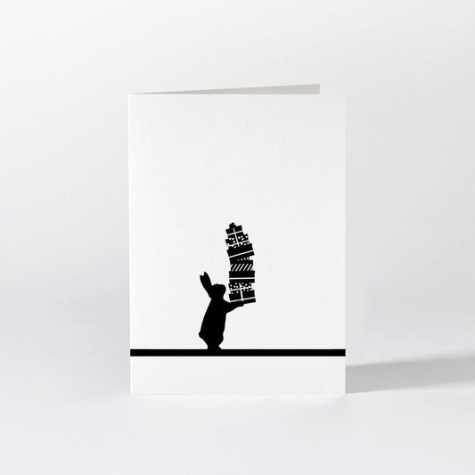HAMMADE Present Giving Rabbit Card Greeting & Note Cards HAM Made 