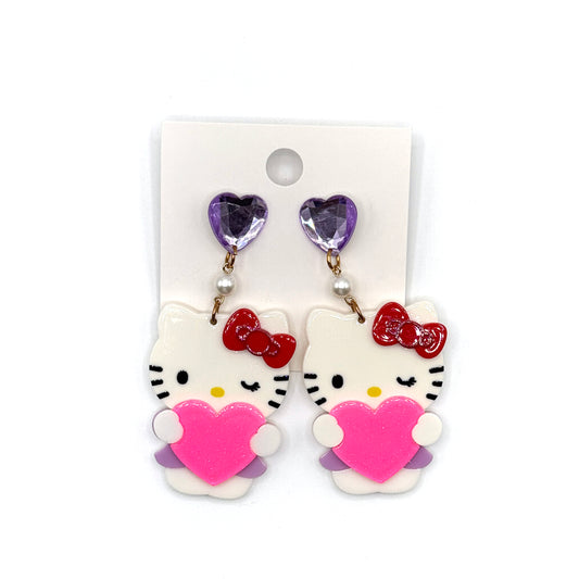 Irregular Choice Hello Kitty Kitty Love Earrings