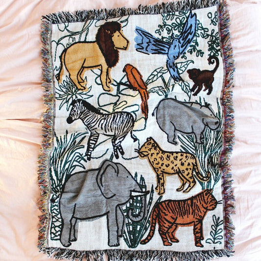 CALHOUN & CO - Into the Jungle Mini Blanket Throw Calhoun & Co 