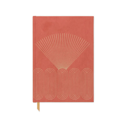 Hard Cover Suede Cloth Journal with Pocket - Radiant Rays notepad Designworks Ink 