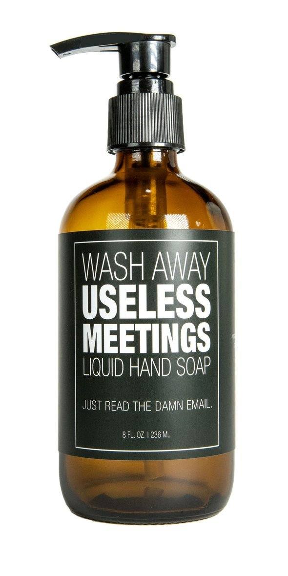 WHISKEY RIVER SOAP CO - Useless Meetings Liquid Hand Soap liquid hand soap Whiskey River Soap Co 