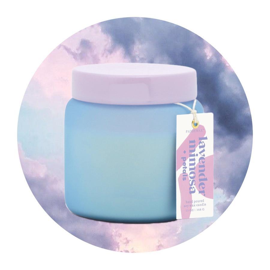 PADDYWAX Lolli - 13 oz. Opaque Colored Glass Candles Candles Paddywax Lavender Mimosa + Petals 