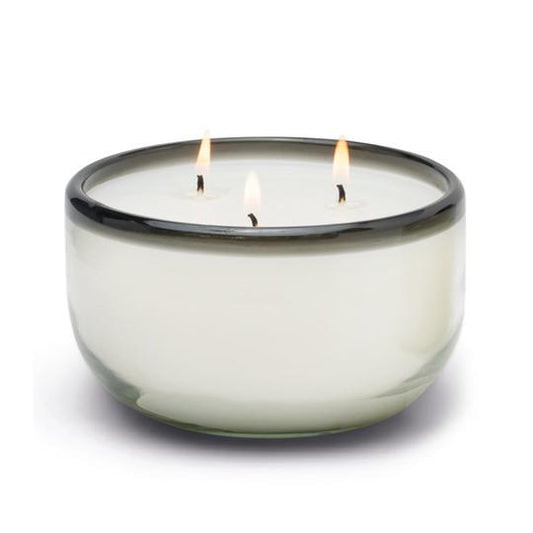 PADDYWAX - La Playa 14oz Bubble Glass Bowl Candle - Black - Vanilla Rosa Candle Paddywax 