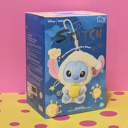 [In Stock] MINISO Stitch Eat Something Before Sleep Plush Keychain Blind Box
