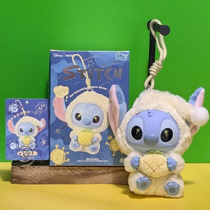 [In Stock] MINISO Stitch Eat Something Before Sleep Plush Keychain Blind Box