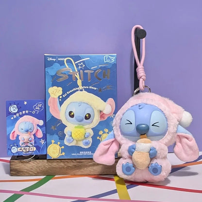 [In Stock] MINISO Stitch Eat Something Before Sleep Plush Keychain Blind Box