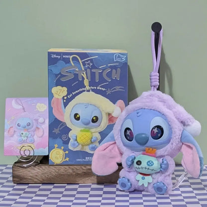 [In Stock] MINISO Stitch Eat Something Before Sleep Plush Keychain Blind Box