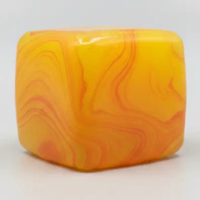 Yellow vs Orange Swirl Squeeze Cube (Super Slow-Rising Squish)