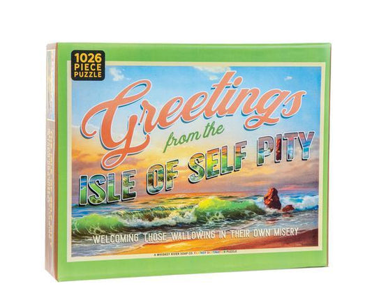 WHISKEY RIVER SOAP CO - Greetings from The Isle of Self Pity Puzzle Puzzle Whiskey River Soap Co 