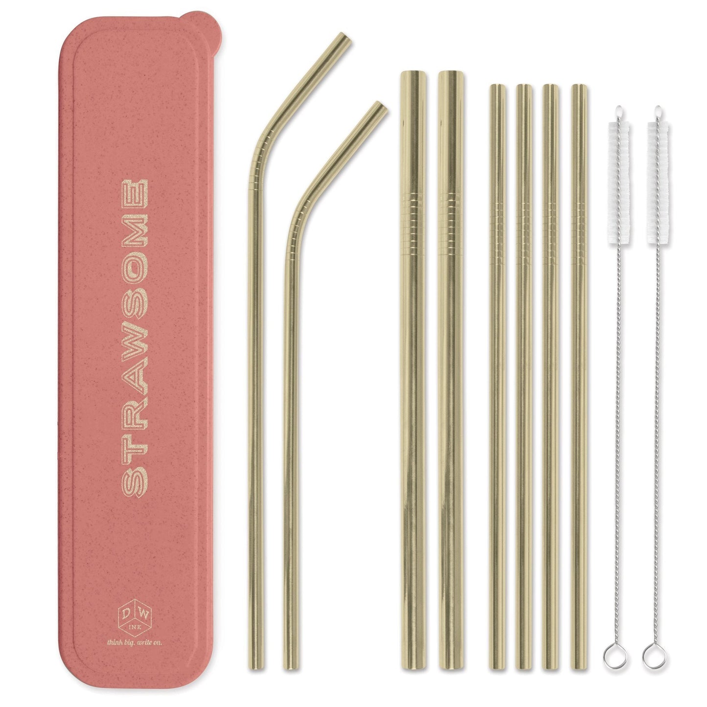 DESIGNWORKS INK - Stainless Steel Straw set - "Strawsome" Straw Designworks Ink 