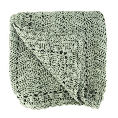 HANDMADE Artisan Crocheted Baby Blanket Baby Blanket O.B. Designs Sage 