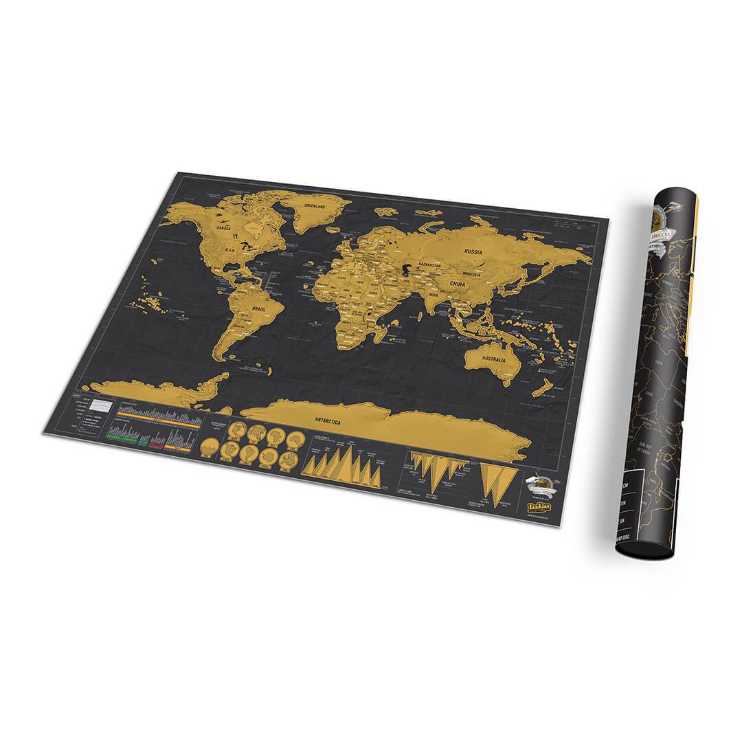 LUCKIES Scratch Map® Travel Deluxe Eight3Five Inc 