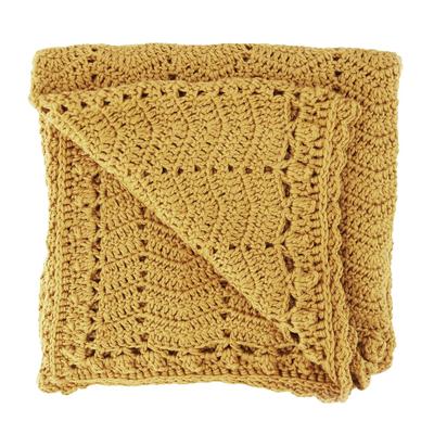 HANDMADE Artisan Crocheted Baby Blanket Baby Blanket O.B. Designs Turmeric 