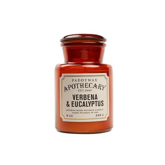 PADDYWAX - Apothecary Amber Glass Candle - Verbena & Eucalyptus Candle Paddywax 8oz 