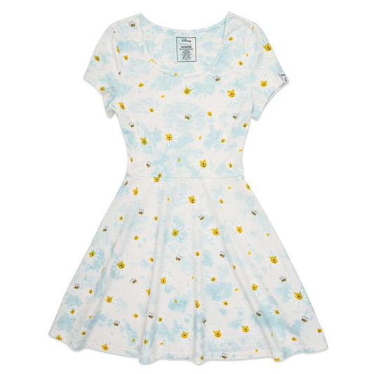 LOUNGEFLY Disney Winnie the Pooh Daisy AOP Skater Dress Dress Loungefly 