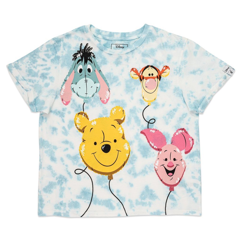 LOUNGEFLY Disney Pooh & Friends Balloons Crop Tee T-Shirt Loungefly 