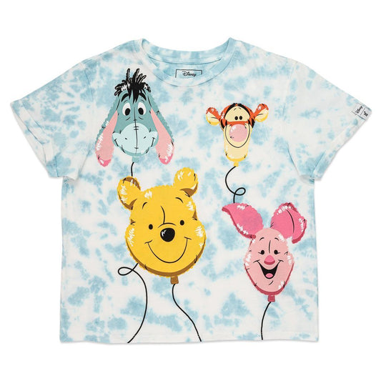 LOUNGEFLY Disney Pooh & Friends Balloons Crop Tee T-Shirt Loungefly 