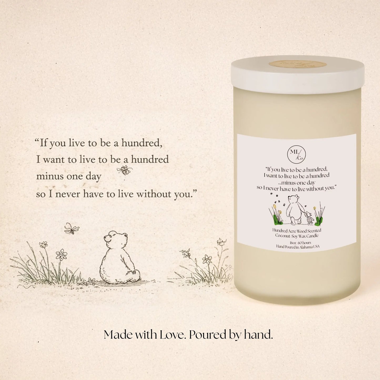 Winnie The Pooh Minus One Day Candle by MLCo MLCo