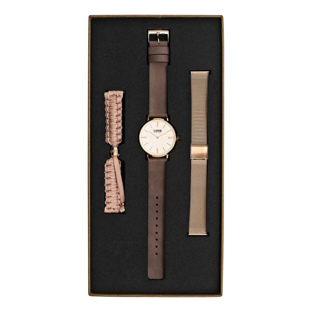 LUND LONDON Watch Set No 3 - Rose Gold & Nude Watch Lund London 