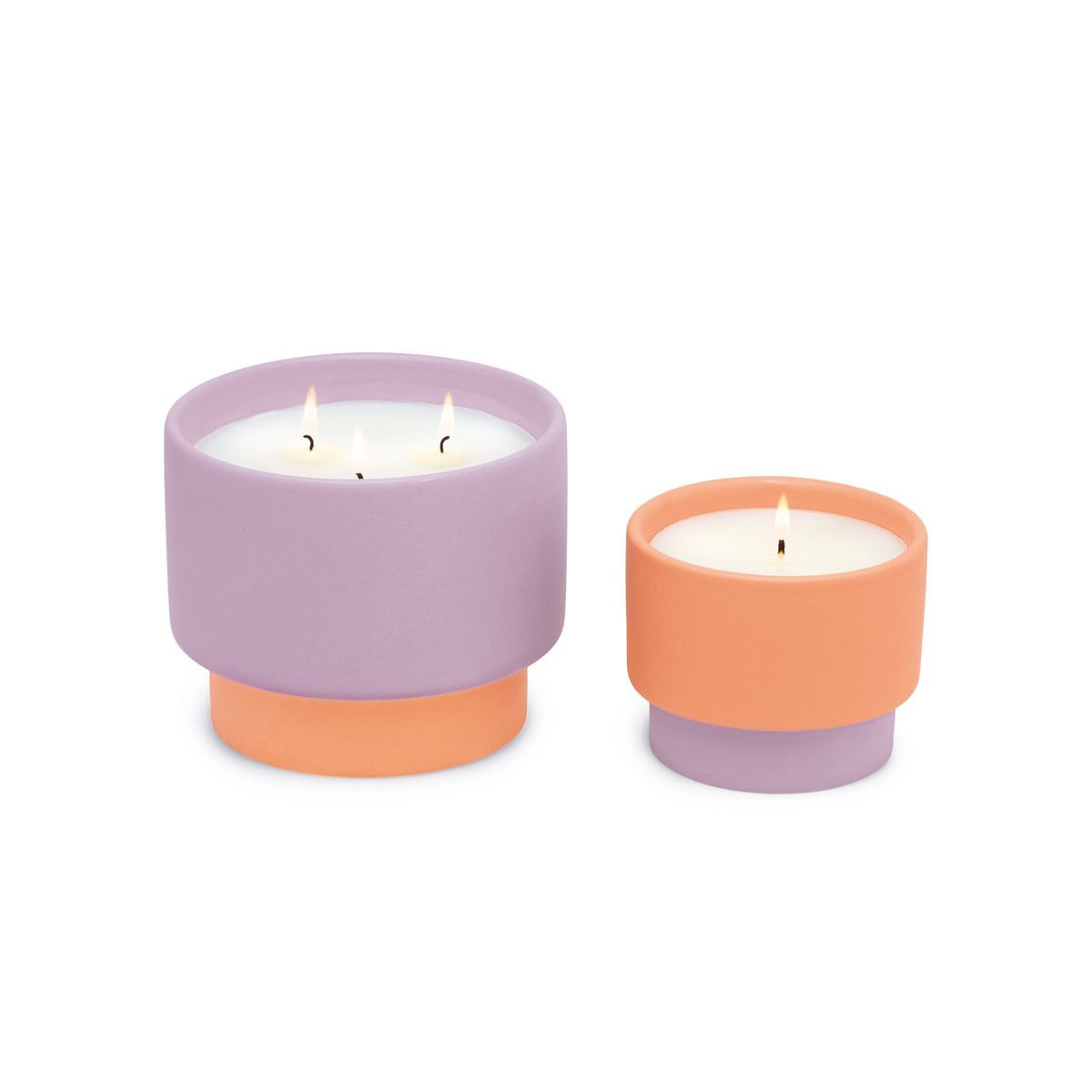 PADDYWAX - Color Block Candle - Orange/Purple - Violet & Vanilla Candle Paddywax 