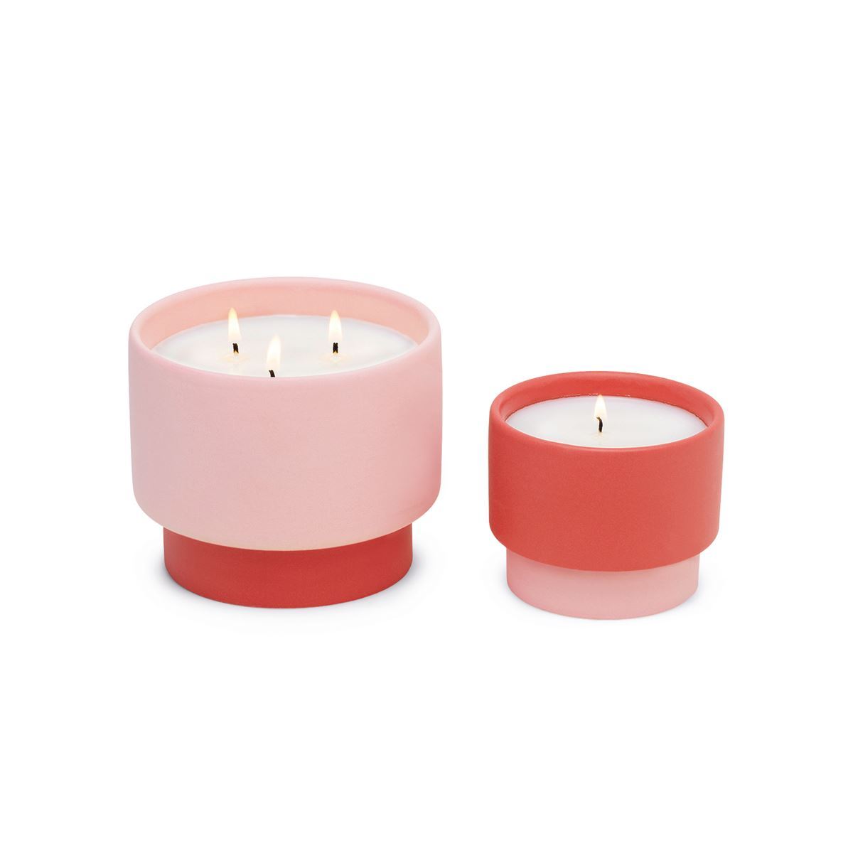 PADDYWAX - Color Block Candle - Pink/Coral - Sparkling Grapefruit Candle Paddywax 