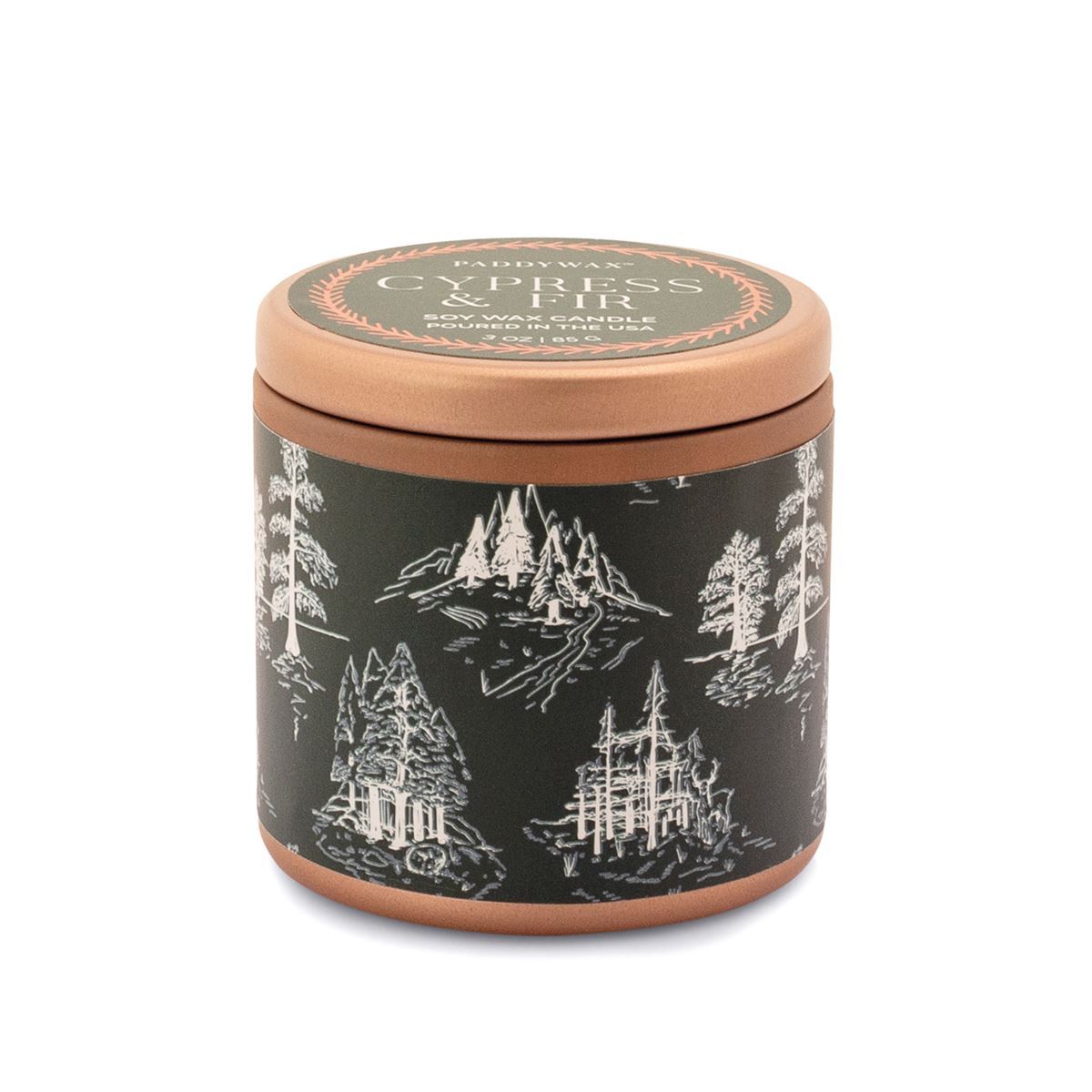 PADDYWAX - Cypress & Fir Copper Tin Candle - Green Candle Paddywax 