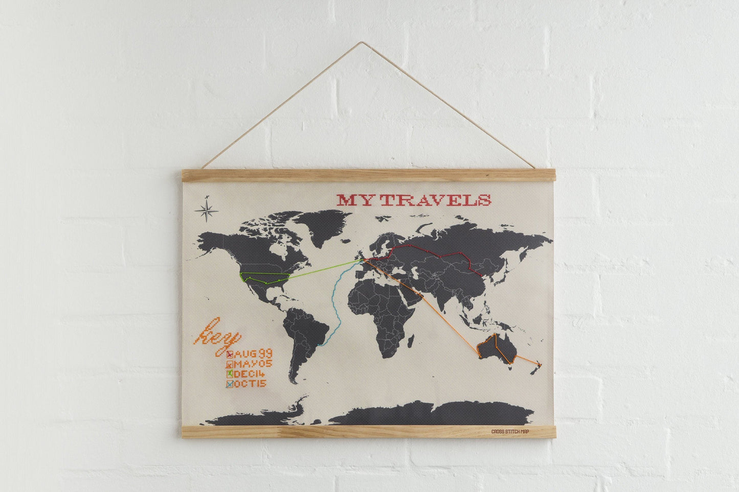 SUCK UK Cross Stitch Map Suck UK 