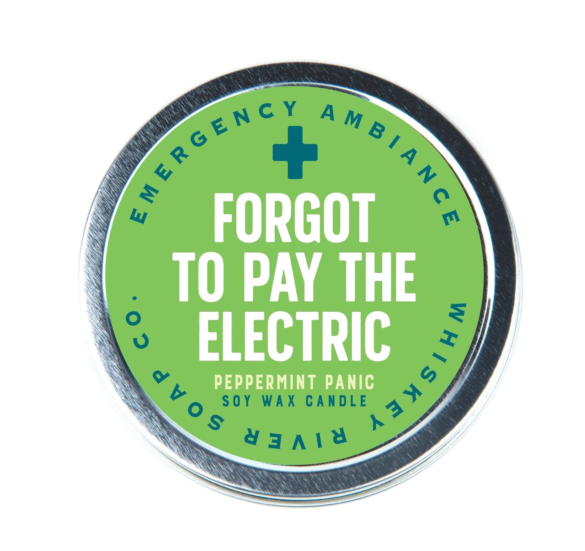 WHISKEY RIVER SOAP CO - Forgot To Pay The Electric Emergency Ambience Travel Tin Candle Whiskey River Soap Co 