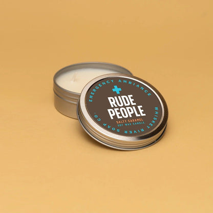 WHISKEY RIVER SOAP CO - Rude People Emergency Ambience Travel Tin Candle Whiskey River Soap Co 