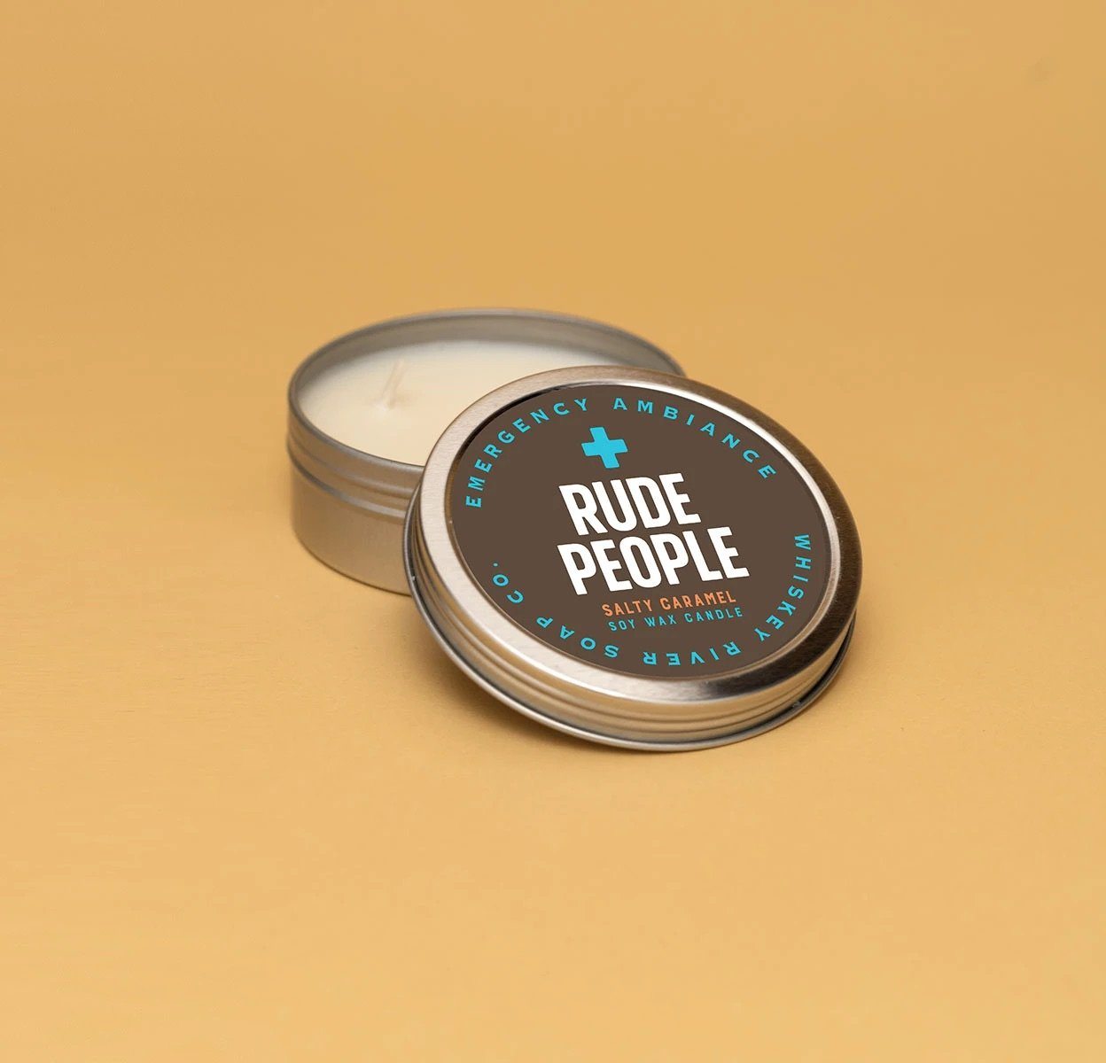 WHISKEY RIVER SOAP CO - Rude People Emergency Ambience Travel Tin Candle Whiskey River Soap Co 